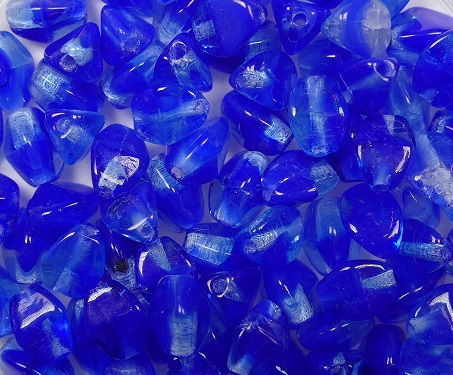 PI-x1535 pinch beads 5x3 sapphire cobalt transparent melee