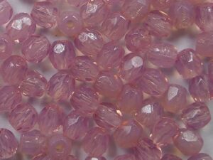 FP1-03-71010 Milky Pink Czech Glass Facet Firepolish 3mm 50 stuks - Afbeelding 1