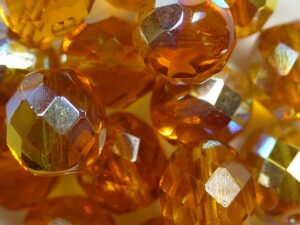 FP1-10-10070-28701 Topaz AB Czech Glass Facet Firepolish 10mm 10 stuks