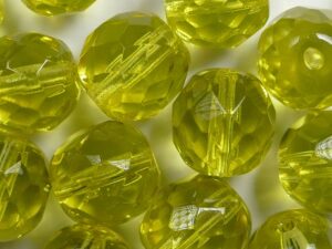 FP1-10-80120 Citrine Czech Glass Facet Firepolish 10mm 10 stuks