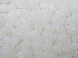 MB-03-01000 White Opal Melon Beads 50 Pc. - Afbeelding 1