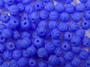 MB-03-33040-84110 Matte Opaque Blue Melon Beads 50 Pc. - Afbeelding 1