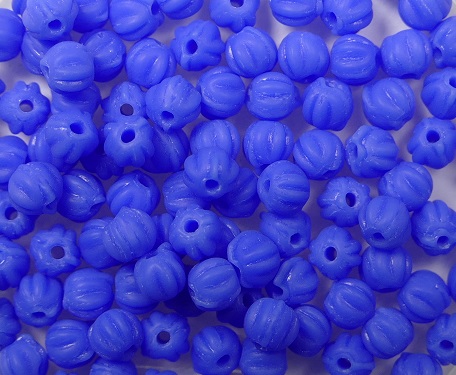 mb-03-33040-84110 3 mm melon beads matte opaque blue