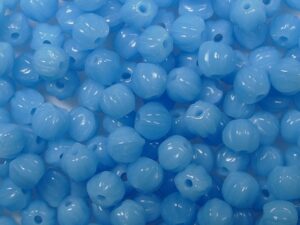 MB-03-63030 Opaque Blue Turquoise Melon Beads 50 Pc. - Afbeelding 1
