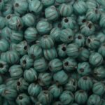 mb-03-63150-84110-47510 3 mm melon beads matte persian turquoise bronze