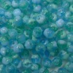 mb-03-LG003 3 mm melon beads Mixed Aqua Turquoise Green