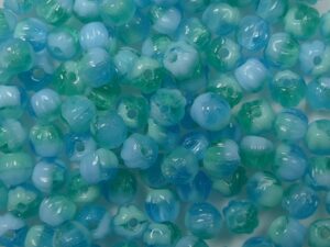 MB-03-LG0003 Mixed Aqua Turquoise Green Melon Beads 50 Pc.