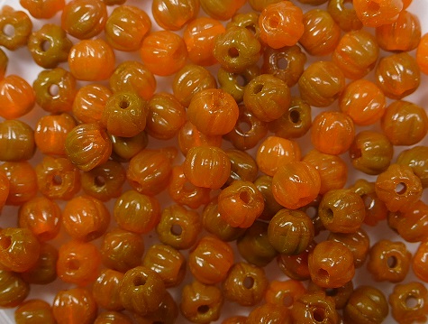 mb-03-s0140 3 mm melon beads pumpkin