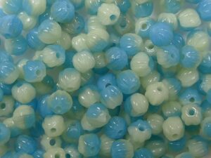 MB-03-S0540 Opal Aqua Cream Melon Beads 50 Pc.