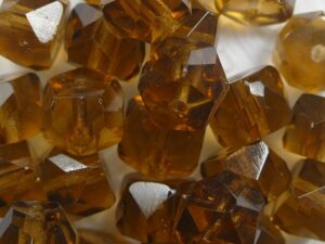 0030328 Smoked Topaz Facetted Tire Rondel 8 x 6 mm. 15 stuks. - Afbeelding 1