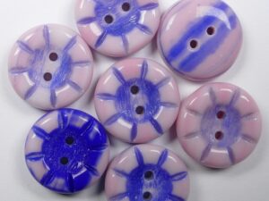 0090421 Pink-Blue Knopen 8 Pc.