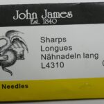 #12.SHARP John James beading needle, short sharp