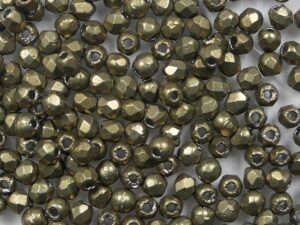 FP1-02-05A01 ColorTrends: Saturated Metallic Emperador Czech Glass Facet Firepolish 2,5mm 100 stuks - Afbeelding 1