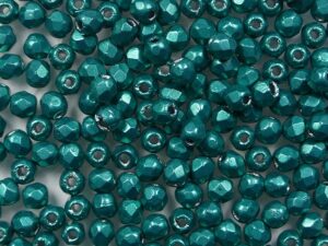 FP1-02-05A04 ColorTrends: Saturated Metallic Arcadia Czech Glass Facet Firepolish 2,5mm 100 stuks - Afbeelding 1