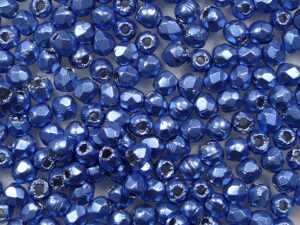 FP1-02-05A05 ColorTrends: Saturated Metallic Little Boy Blue Czech Glass Facet Firepolish 2,5mm 100 stuks - Afbeelding 1