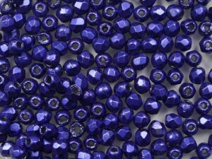 FP1-02-05A06 ColorTrends: Saturated Metallic Ultra Violet Czech Glass Facet Firepolish 2,5mm 100 stuks - Afbeelding 1