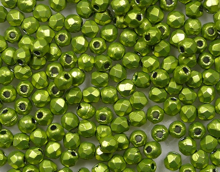 FP1-02-05A09 firepolish 2,5 mm colortrends saturated metallic lime punch