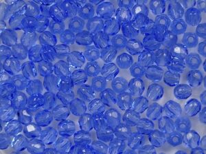 FP1-02-30050 Sapphire Czech Glass Facet Firepolish 2,5mm 100 stuks