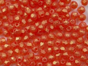 FP1-02-79080HY Sueded Gold Hyacinth Czech Glass Facet Firepolish 2,5mm 100 stuks - Afbeelding 1