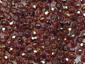 FP1-02-AK00030 Luster Rose/Gold Topaz Czech Glass Facet Firepolish 2,5mm 100 stuks - Afbeelding 1
