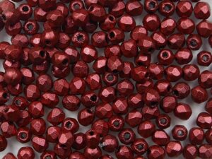 FP1-02-K0189JT Lava Red Czech Glass Facet Firepolish 2,5mm 100 stuks - Afbeelding 1