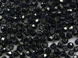 FP1-02-LG23980 Jet Bronze Picasso Czech Glass Facet Firepolish 2,5mm 100 stuks