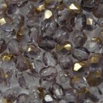 FP1-04-00030-10115 firepolish 4 mm Crystal Gold Bronze Semi Luster