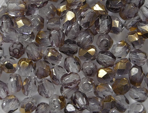 FP1-04-00030-10115 firepolish 4 mm Crystal Gold Bronze Semi Luster