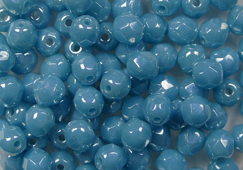 FP1-04-63030-14400 firepolish 4 mm opaque blue turquoise luster