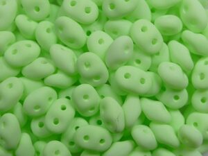 SD-02010-92924 Bondeli Matt Lime Matubo SuperDuo 10 gram - Afbeelding 1