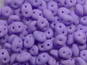 SD-02010-92945 Bondeli Matt Purple Matubo SuperDuo 10 gram - Afbeelding 1
