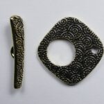 TC94-6145-26 tierracast toggle clasp large spiral antique gold plated