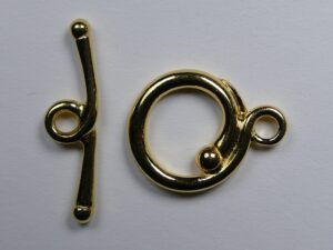 TC94-6208-25 Tierracast Kapittelslot Toggle Clasp Renaissance Bright Gold Plated - Afbeelding 1