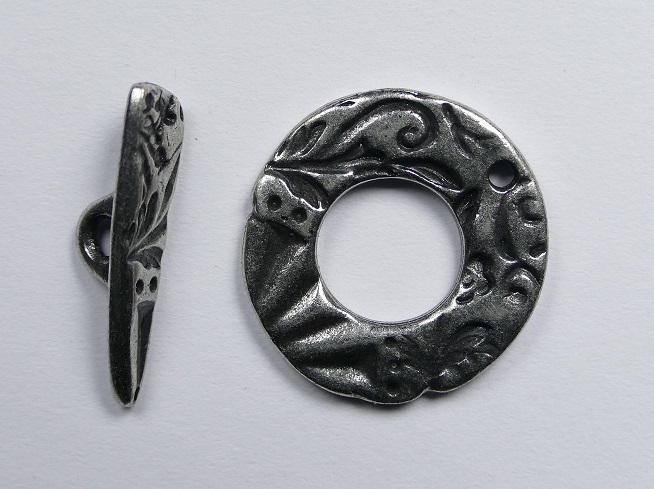 TC94-6223-40 tierracast toggle clasp flora pewter finish