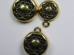 TC94-6234-26 Tierracast Magnetic Clasp Lotus Antique Gold Plated