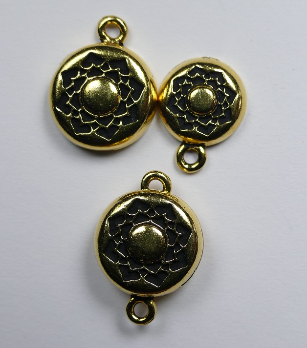TC94-6234-26 tierracast magnetic clasp lotus antique gold plated