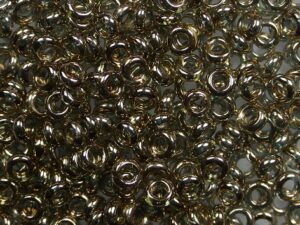 TN-08-0204 Gold Lustered Montana Blue TOHO Demi Round