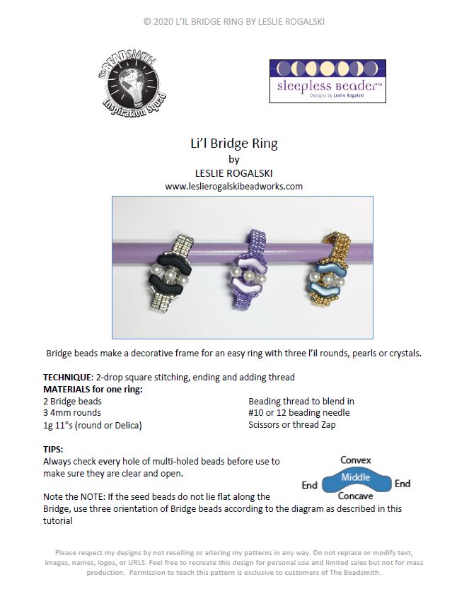 bridge bead l'il bridge ring
