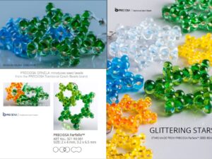 FA Free Pattern with Preciosa Farfalle of Miyuki Berry Beads Glittering Stars