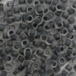 tr-08-0344FM toho round 8-0 frosted black lined crystal