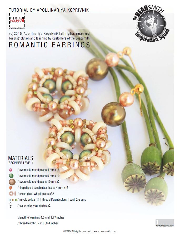 wheelbead romantic earrings