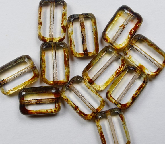 0150185 rectangle 12x8 mm crystal travertin