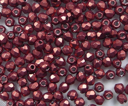 FP1-02-06B02 firepolish 2,5 mm colortrends saturated metallic valiant poppy