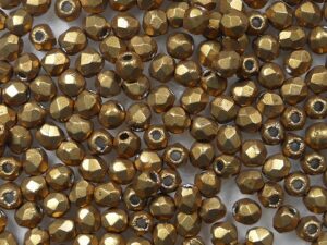 FP1-02-06B04 ColorTrends: Saturated Metallic Ceylon Yellow Czech Glass Facet Firepolish 2,5mm 100 stuks - Afbeelding 1