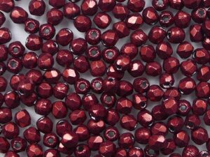 FP1-02-07B10 ColorTrends: Saturated Metallic Merlot Czech Glass Facet Firepolish 2,5mm 100 stuks - Afbeelding 1