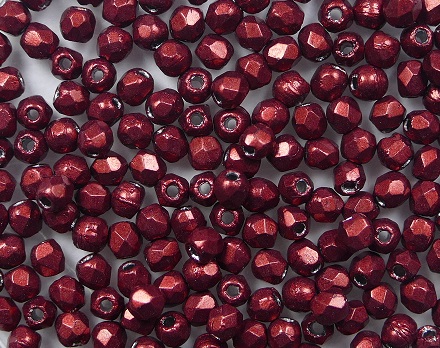 FP1-02-07B10 firepolish 2,5 mm colortrends saturated metallic merlot