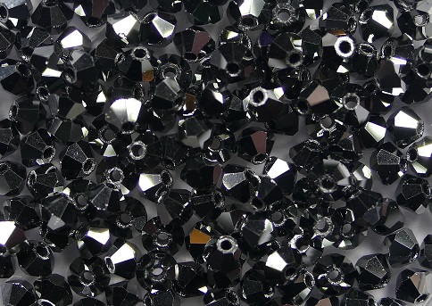 PRBic-03-HEM preciosa bicones 3 mm jet full hematite