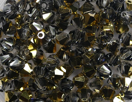 PRBic-04-AU preciosa bicones 4 mm half aurum