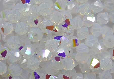 PRBic-04-WHOPAB preciosa bicones 4 mm white opal ab