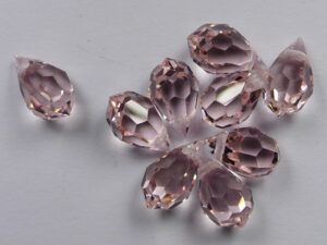 PrD-681-6-ROSLT Light Rose Preciosa Drop, 6x10 mm - Afbeelding 1